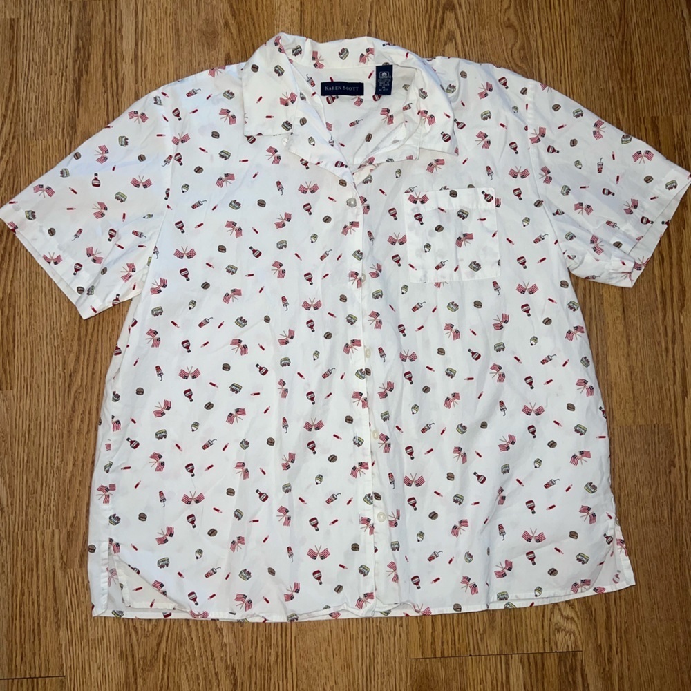 Karen Scott Button Down Shirt